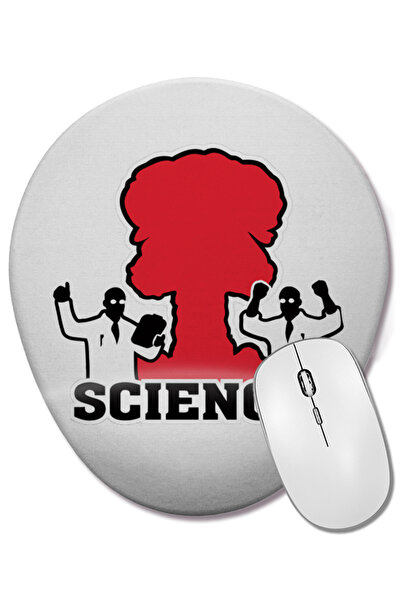 BASKI DÜNYASI Tampă de mouse ovală Science Nuclear cu suport pentru încheietu...