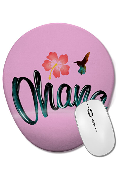 BASKI DÜNYASI Mouse Pad oval Ohana Stitch cu suport pentru încheietura mâinii