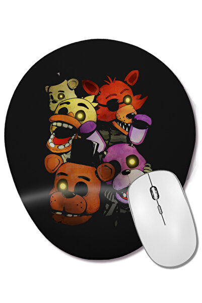 BASKI DÜNYASI Mouse Pad oval Fnaf You Can't Bilek cu suport pentru încheietura mâinii