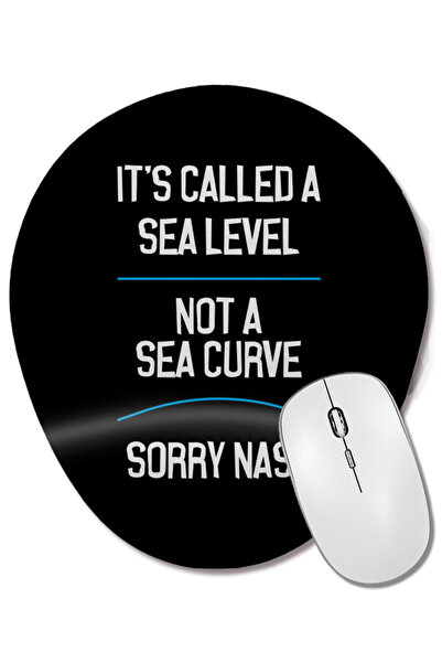 BASKI DÜNYASI Este numit un nivel de mare, nu o curbă de mare. Mousepad oval cu suport pentru încheietura mâinii, cu pământ plat