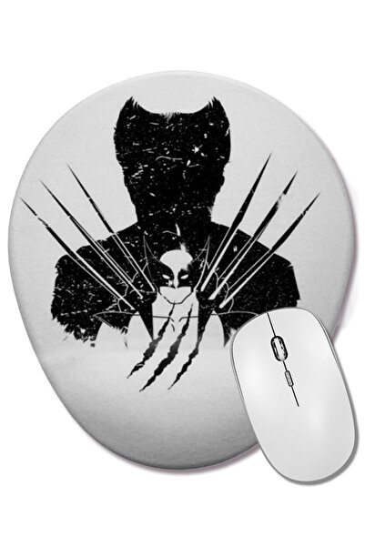 BASKI DÜNYASI Mouse Pad oval Logan Wolverine cu suport pentru încheietura mâinii