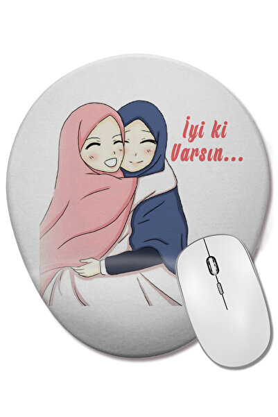 BASKI DÜNYASI Οβάλ ποντίκι ποντικισμού με υποστήριξη καρπού με πνεύμα ποντικι...