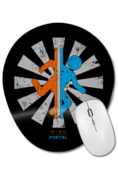 BASKI DÜNYASI Portal Retro Japonez Covoraș de mouse oval cu suport pentru înc...