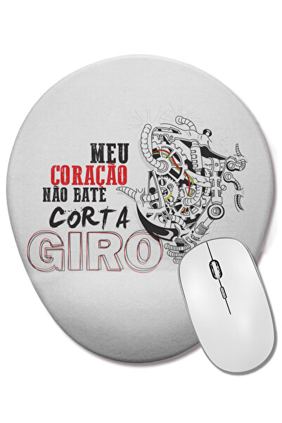 BASKI DÜNYASI Mouse Pad oval cu suport pentru încheietura mâinii Meu Coraçao ...