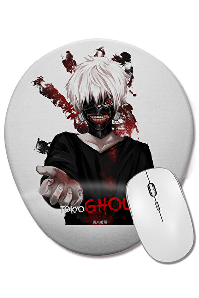BASKI DÜNYASI Mouse Pad oval Kaneki Tokyo Ghoul cu suport pentru încheietura ...