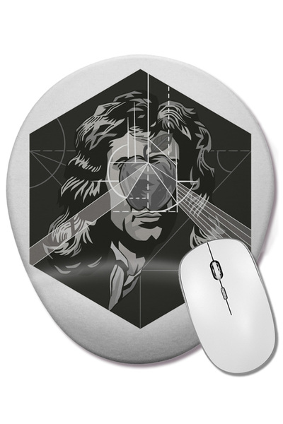 BASKI DÜNYASI Mouse Pad oval Ironman Flying cu suport pentru încheietura mâinii