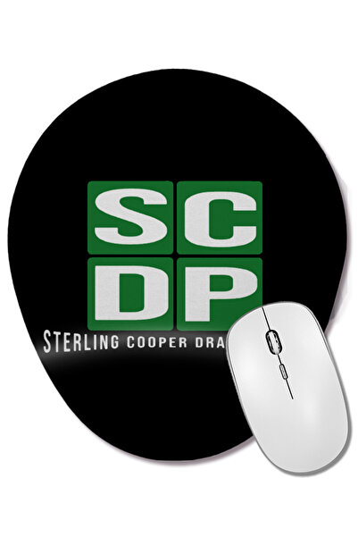 BASKI DÜNYASI Sterling Cooper Draper Pryce Mad Men inspirat 02 Mouse Pad oval cu suport pentru încheietura mâinii
