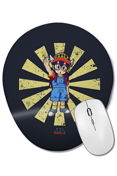 BASKI DÜNYASI Mouse Pad oval cu suport pentru încheietura mâinii Arale Retro ...