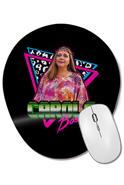 BASKI DÜNYASI Carole Baskin, anii 80, retro Tiger King, mouse pad oval cu suport pentru încheietura mâinii