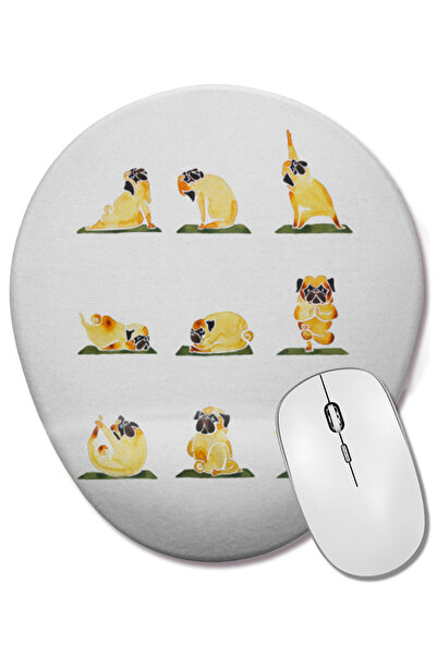 BASKI DÜNYASI Οβάλ ποντίκι ποντικοπολιτείας με σχέδιο σκύλου πουγκάκι για γιόγκα