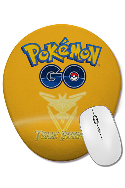 BASKI DÜNYASI Pokemon Go Team Instinct Mouse Pad oval cu suport pentru închei...