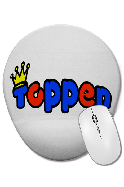 BASKI DÜNYASI Mouse Pad oval Toppen cu suport pentru încheietura mâinii