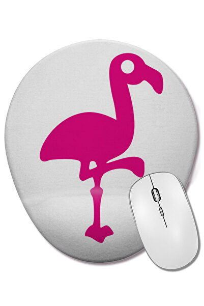 BASKI DÜNYASI Ροζ Παιδικό Φλαμίνγκο 2 Οβάλ Ποντίκι με Στήριγμα Καρπού