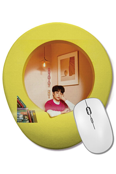 BASKI DÜNYASI Mouse Pad oval TXT Huening Kai cu suport pentru încheietura mâinii