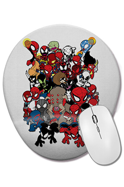 BASKI DÜNYASI Οβάλ ποντίκι με υποστήριξη καρπού Spider Man Face Spider-Man
