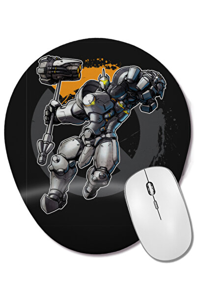 BASKI DÜNYASI Overwatch One Fanart Reinhardt ovalna podloga za miša sa podršk...