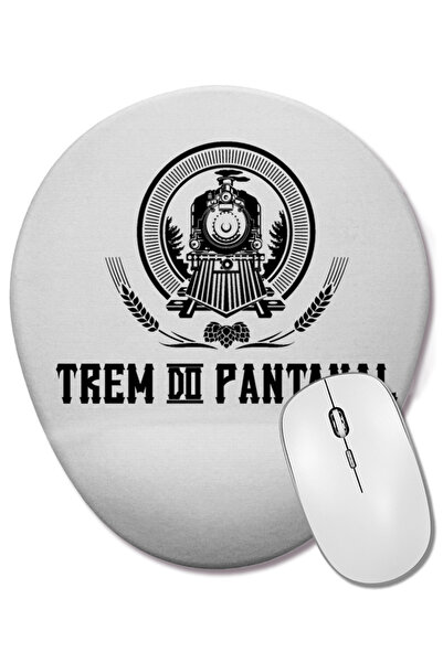 BASKI DÜNYASI Mouse Pad oval Trem Do Pantanal cu suport pentru încheietura mâinii