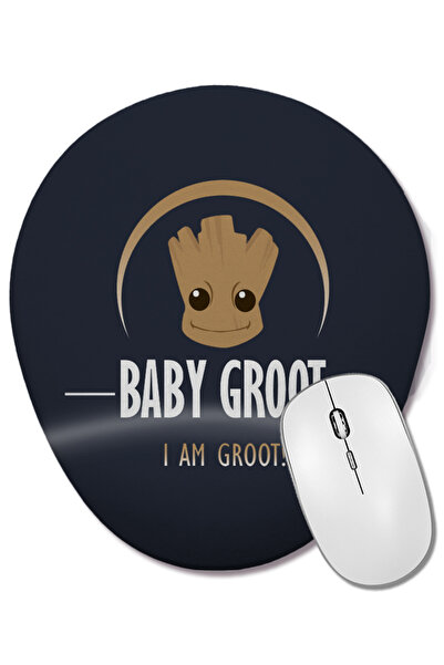 BASKI DÜNYASI Guardians Of The Galaxy Baby Groot I Am Groot Οβάλ ποντίκι με υ...