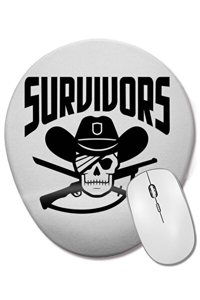 BASKI DÜNYASI Mouse Pad oval The Walking Dead Survivors Rick cu suport pentru...