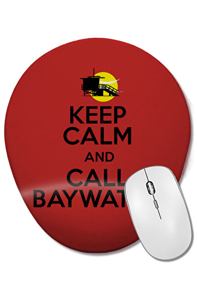 BASKI DÜNYASI Păstrați calmul și apelați la Baywatch Mouse Pad oval cu suport...