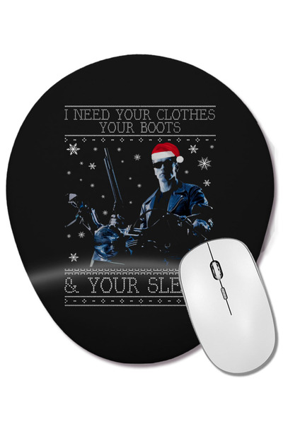 BASKI DÜNYASI Mouse Pad oval cu suport pentru încheietura mâinii, tricotat de...