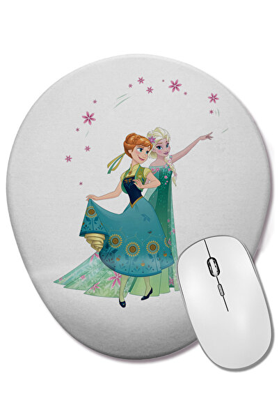 BASKI DÜNYASI Elsa Anna Olaf The Walt Disney Company Mouse Pad oval cu suport...