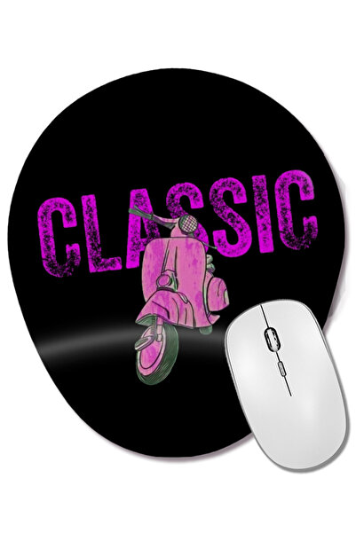 BASKI DÜNYASI Vespa Classic Cute Vespa Lover Mouse Pad oval cu suport pentru ...