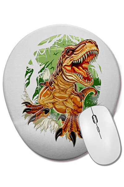 BASKI DÜNYASI Tiranosaurus Rex T Rex Dinozaur Mouse Pad oval cu suport pentru...