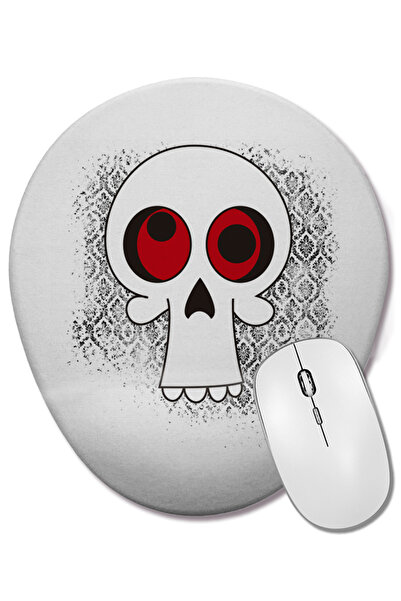 BASKI DÜNYASI Mouse Pad oval Caveira Louca cu suport pentru încheietura mâinii