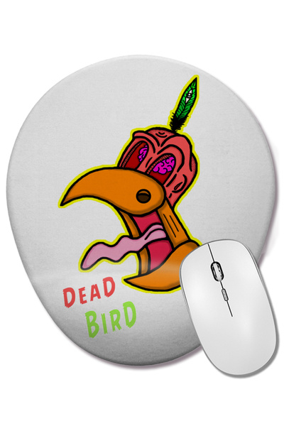 BASKI DÜNYASI Mouse Pad oval Dead Bird cu suport pentru încheietura mâinii