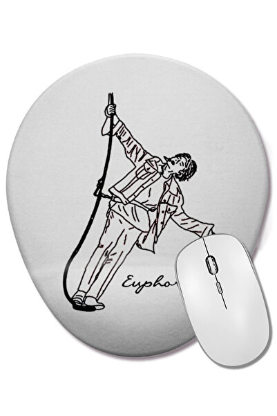 BASKI DÜNYASI Γραφικό οβάλ ποντίκι με υποστήριξη καρπού Bts Jungkook