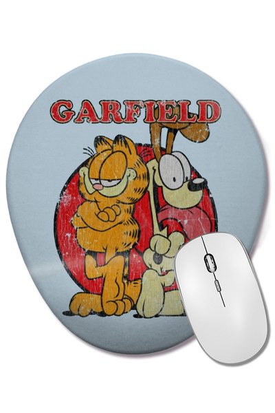 BASKI DÜNYASI Οβάλ ποντίκι με υποστήριξη καρπού Distressed Garfield