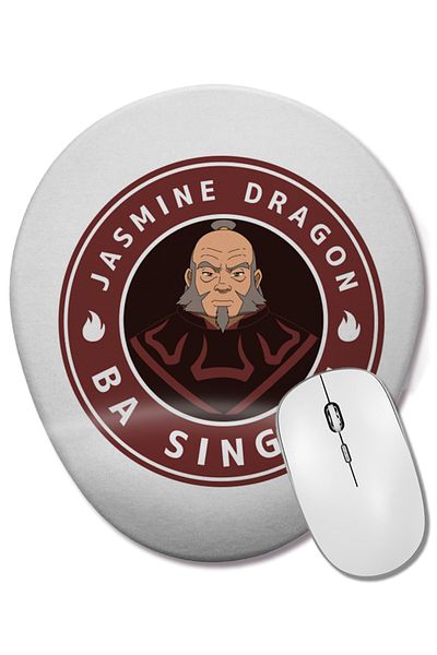 BASKI DÜNYASI The Jasmine Dragon Uncle Iroh Avatar Wrist Supported Oval Mouse Pad