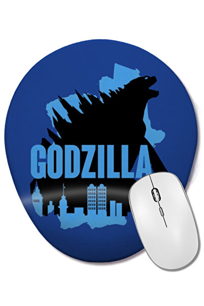 BASKI DÜNYASI Godzilla King Of The Monsters 01 Mouse Pad oval cu suport pentru încheietura mâinii