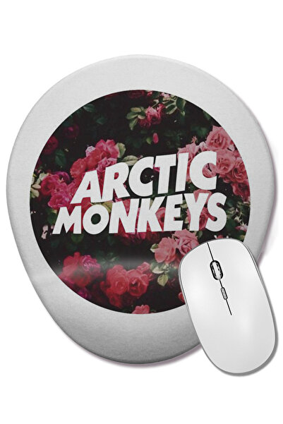 BASKI DÜNYASI Mouse Pad oval Arctic Monkeys cu suport pentru încheietura mâinii