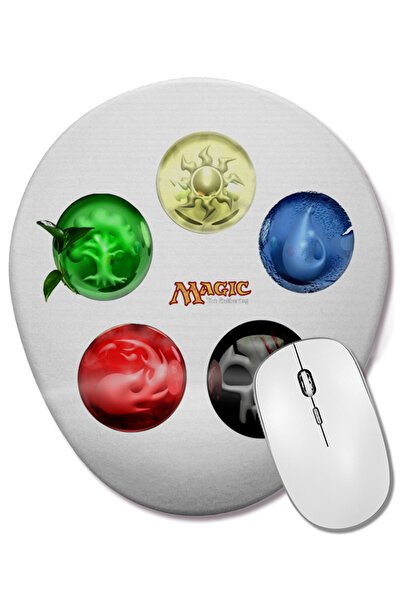 BASKI DÜNYASI Mouse Pad oval Mundo Magic cu suport pentru încheietura mâinii