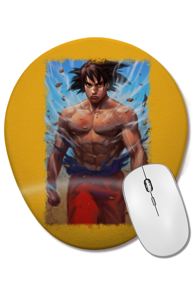 BASKI DÜNYASI Mouse Pad oval Goku cu suport pentru încheietura mâinii