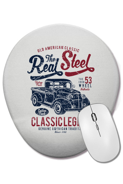 BASKI DÜNYASI Mouse Pad oval cu suport pentru încheietura mâinii The Real Ste...