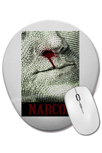BASKI DÜNYASI Mouse Pad oval Narcos Escobar cu suport pentru încheietura mâinii