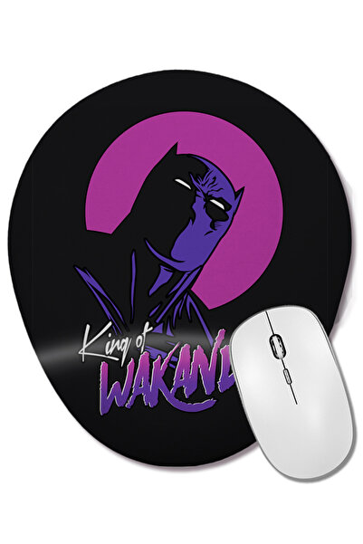 BASKI DÜNYASI Mouse Pad oval King Of Wakanda cu suport pentru încheietura mâinii