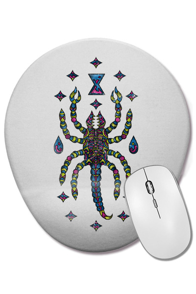 BASKI DÜNYASI Trippy Scorpion Desert Arachnid Land Octopus Bilek Destekli Ova...