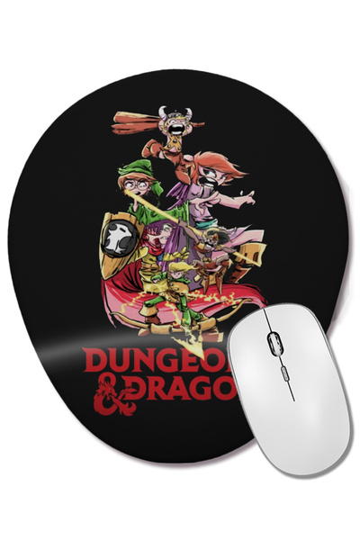 BASKI DÜNYASI Dungeons And Dragons 01 Mouse Pad oval cu suport pentru încheie...