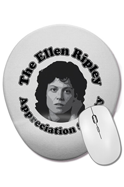 BASKI DÜNYASI Alien The Ellen Ripley Appreciation Society Mouse Pad oval cu suport pentru încheietura mâinii