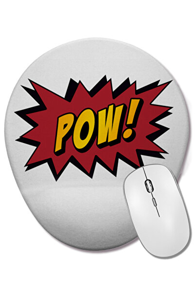 BASKI DÜNYASI POW! ! ! Mouse Pad oval cu suport pentru încheietura mâinii