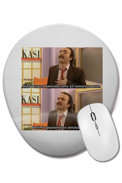 BASKI DÜNYASI Burhan Altıntop Europa Yakası Mouse Pad oval cu suport pentru încheietura mâinii, mărimea 10