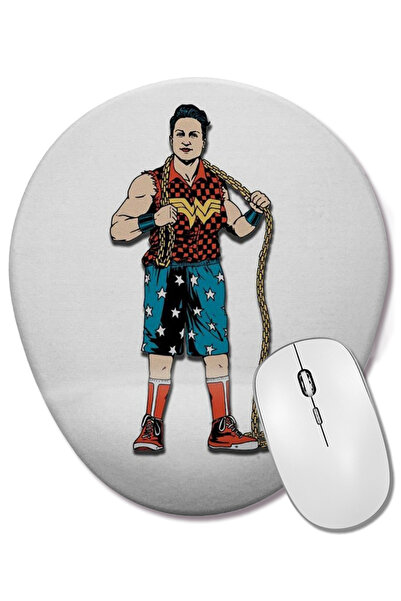 BASKI DÜNYASI Mouse Pad oval Wonder Woman cu suport pentru încheietura mâinii