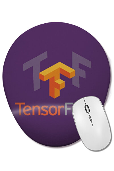 BASKI DÜNYASI Mouse Pad oval cu logo-ul Tensorflow cu suport pentru încheietu...