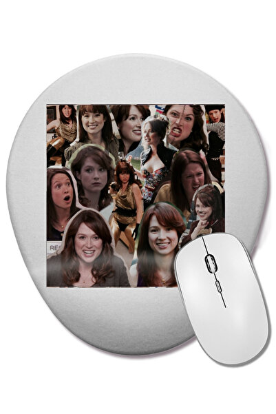 BASKI DÜNYASI Mouse Pad oval The Office Erin Hannon Ellie Kemper cu suport pe...