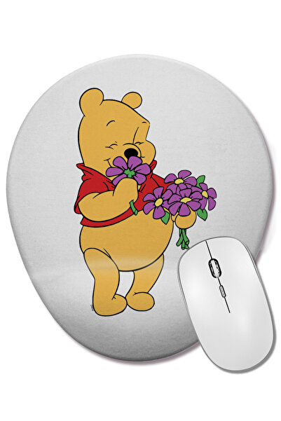 BASKI DÜNYASI Winnie The Pooh 04 Mouse Pad Oval cu Suport pentru Încheietura ...