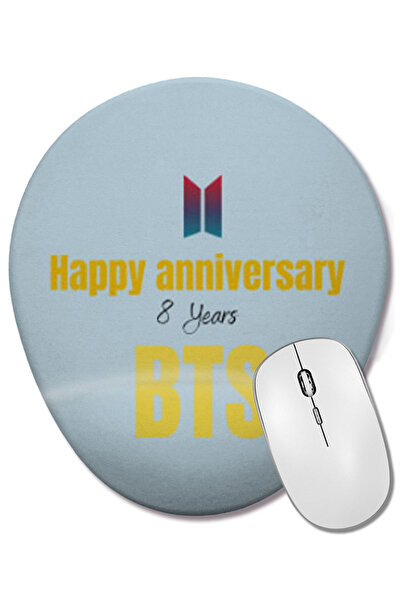 BASKI DÜNYASI Happy 8 Years To Bts Army Gift Merch Mouse Pad oval cu suport p...